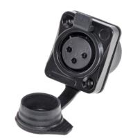 Outdoor Audio Video Connector Waterproof 3 Pin XLR Plug With Female Gender