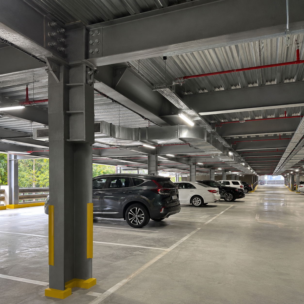Commercial & Logistics Steel Structure Car Parking High Capacity & Fast Deployment