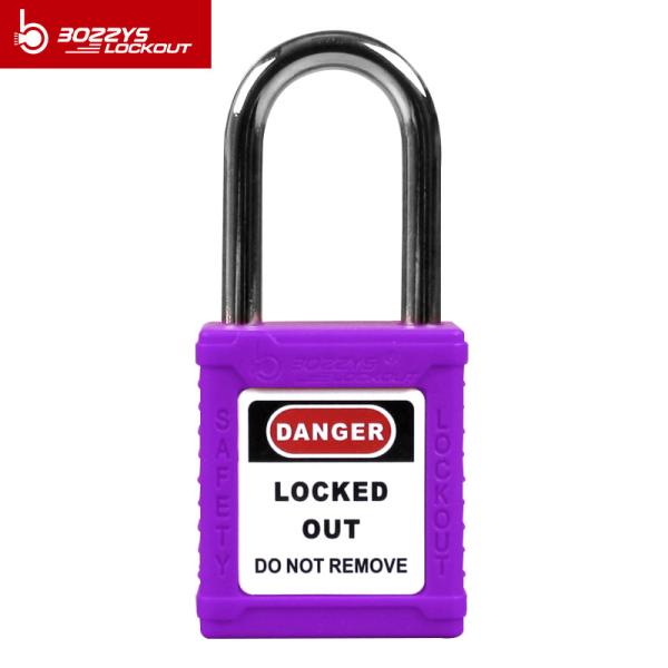 2018 BOSHI Best selling nylon body Industrial Safety Padlock with Keyed Alike