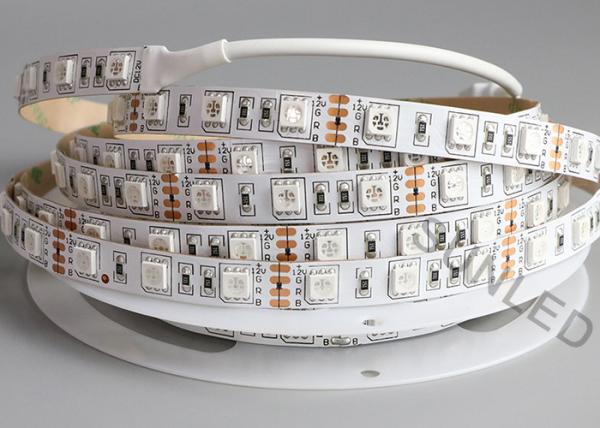 Cold White 12v Waterproof LED Light Strips RGB SMD5050 3 Years Warranty