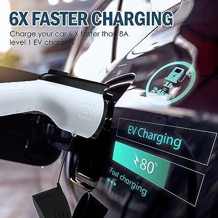 Outdoor Portable Electric Vehicle Charger Station 240V 32Amp