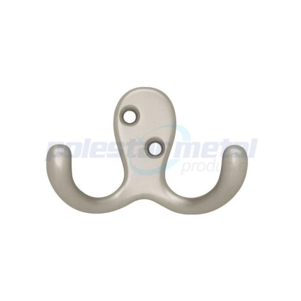 Contemporary Door Hardware Polished Chrome Double Robe Hooks For Bathrooms