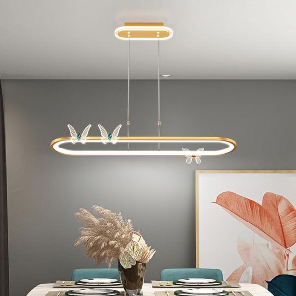 Gold Color LED Hanging Lamps Modern Pendant Lights For Kitchen butterfly Chandelier(WH-MI-297)