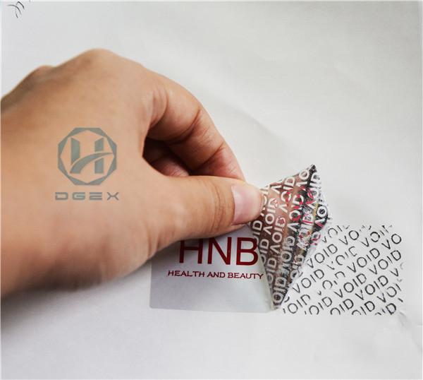 One Time Use Custom Void Open Security Label PET Tamper Evident Label Sticker