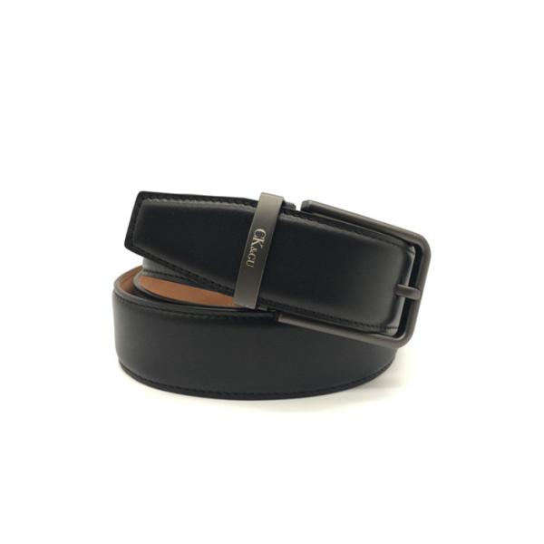 Classic Black 1-3/8 Inch Mens Leather Dress Belt