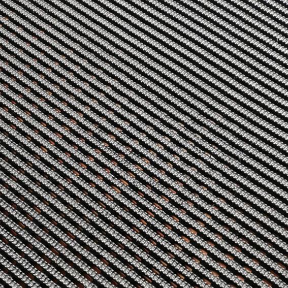 Heavy Traffic Safety Floor Matting Black Vinyl Grid Waterproof All Weather