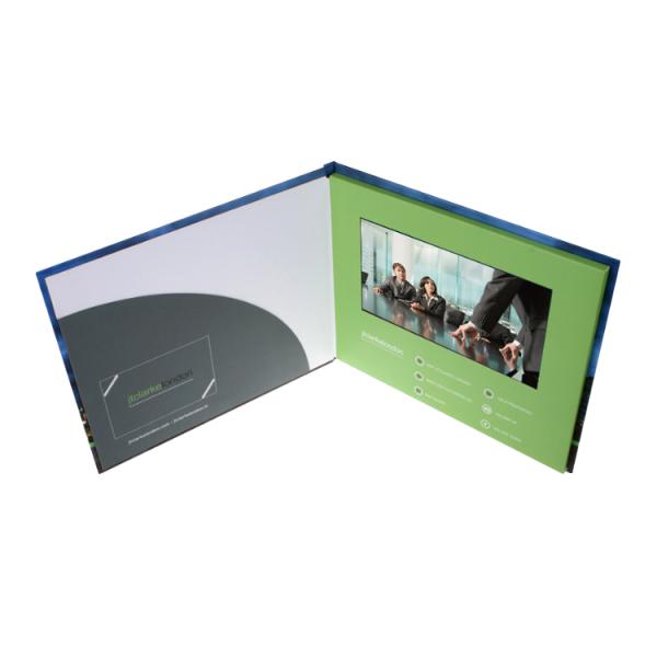 Hard Cover Video Advertising Cards UV Printing Smooth Video Booklet