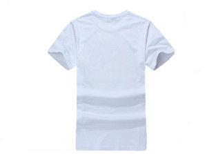 White Casual T - Shirts Customized / Personalised Tee Shirts With Black Photos