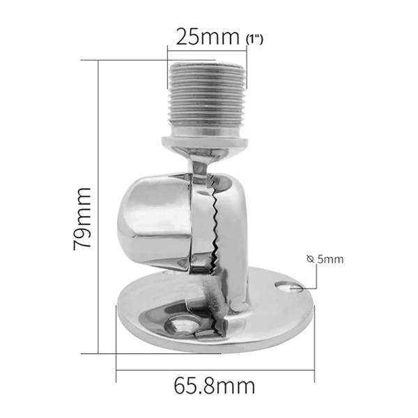Морские механизмы установки антенны VHF, 316 держатель нержавеющей стали 180° регулируемый низкопробный для шлюпки