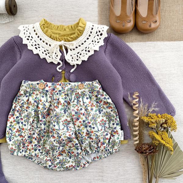 Y-F Designer Baby Girls Lotus Leaf Collar Cotton Lace Hand Crochet Hook Flower Cervical Fake Collar