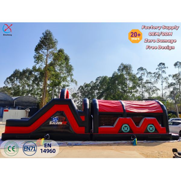 Manufacturer Long Inflatable Obstacle Course Inflatable Game Bounce House For Kids