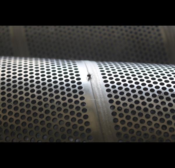 Round Perforated Metal Pipe , Spiral Perforated Tube Varnished With Subsequent Baking