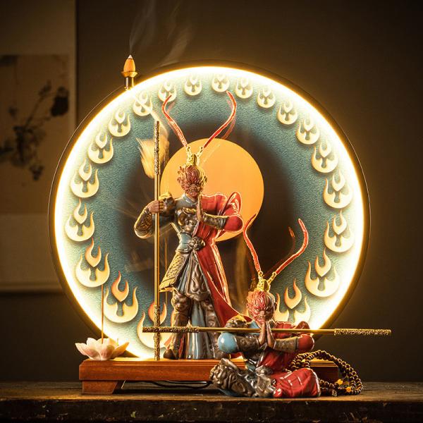 2024 Black Myth Wukong LED Light Incense Burner Contemporary Design Style Home Decor
