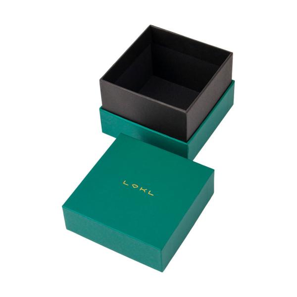 Gold Stamp Logo Cosmetic Packaging Box Jewelry Earring Lid And Base Gift Box