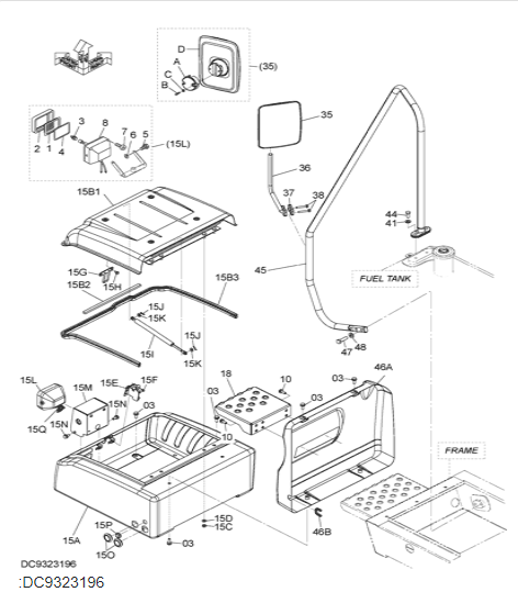 4675257 Mirror Fit HITACHI запасные части ZH200-A ZH200LC-A ZX200-5G ZX200LC-5G ZX210H-5G