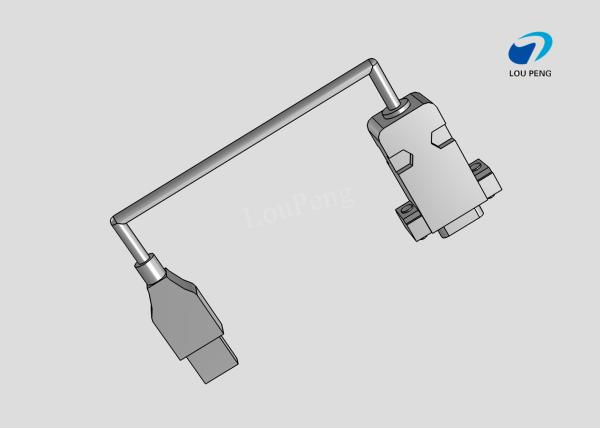 USB Cable Assemblies, USB 9-Position Plug, AM to D-SUB 9PIN Female, Double-Ended, Standard, 28AWG Wire Size, Black