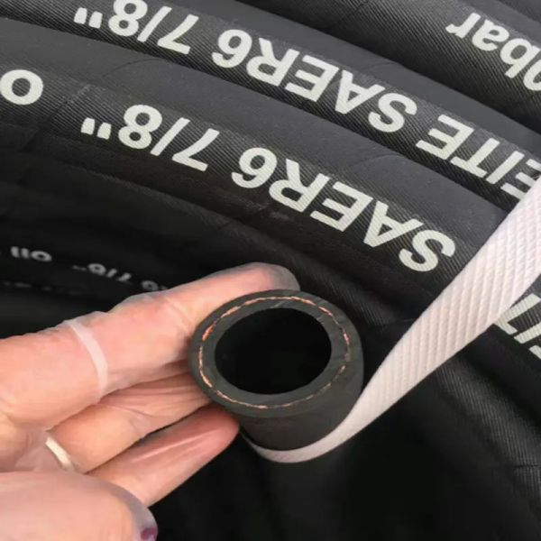 Textile Braided Black Flexible Hose Pipe Rubber Hydraulic Hose Corrosion Resistant