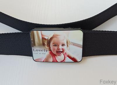 Gift Belt Plastic Buckle Printed Logo Gold Stamping Design Own Belt Buckle