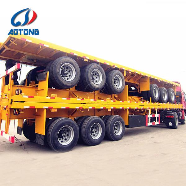 Common Mechanical Suspension 2 Axles Platform Trailer Flat Bed Semi Trailer WEORES6641A
