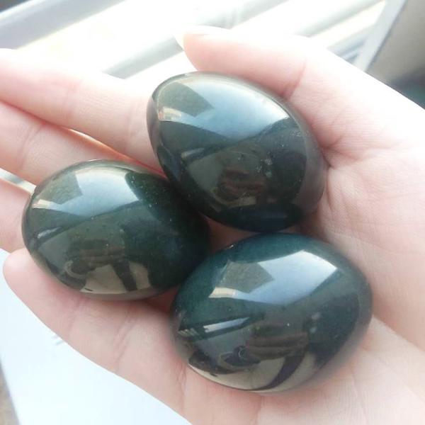 Crystal Loose Beads Material Green Nephrite Jade Yoni Eggs for Vaginal Tightening and Strengthening