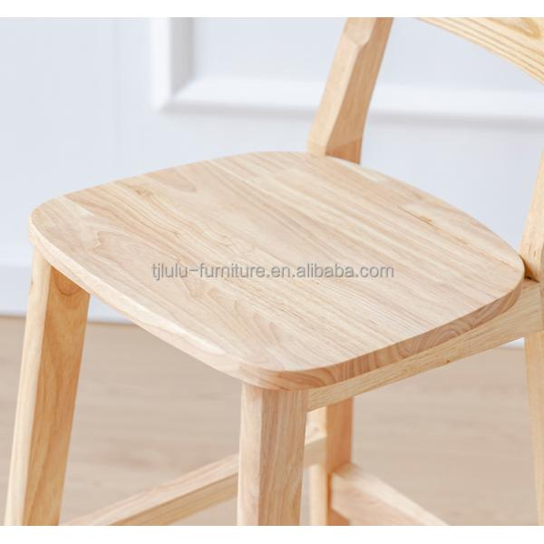 Vintage Style High Chair Bar Stool with Solid Wood Material  LL-C34