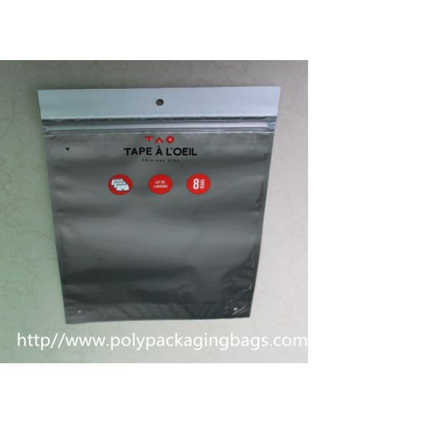Custom Logo Printing Men Underwear Packaging Bag With Zipper Hanger