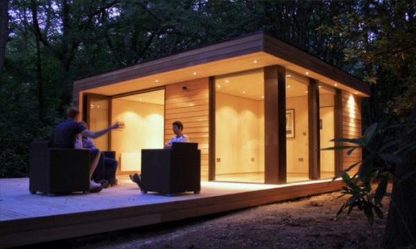Estúdio padrão australiano do jardim da cabine da casa pré-fabricada do estúdio claro do jardim do bloco liso da armação de aço