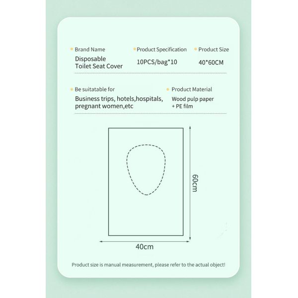 Toilet Seat Covers Disposable - Waterproof Wrapped Toilet Seat Shields Travel Accessories