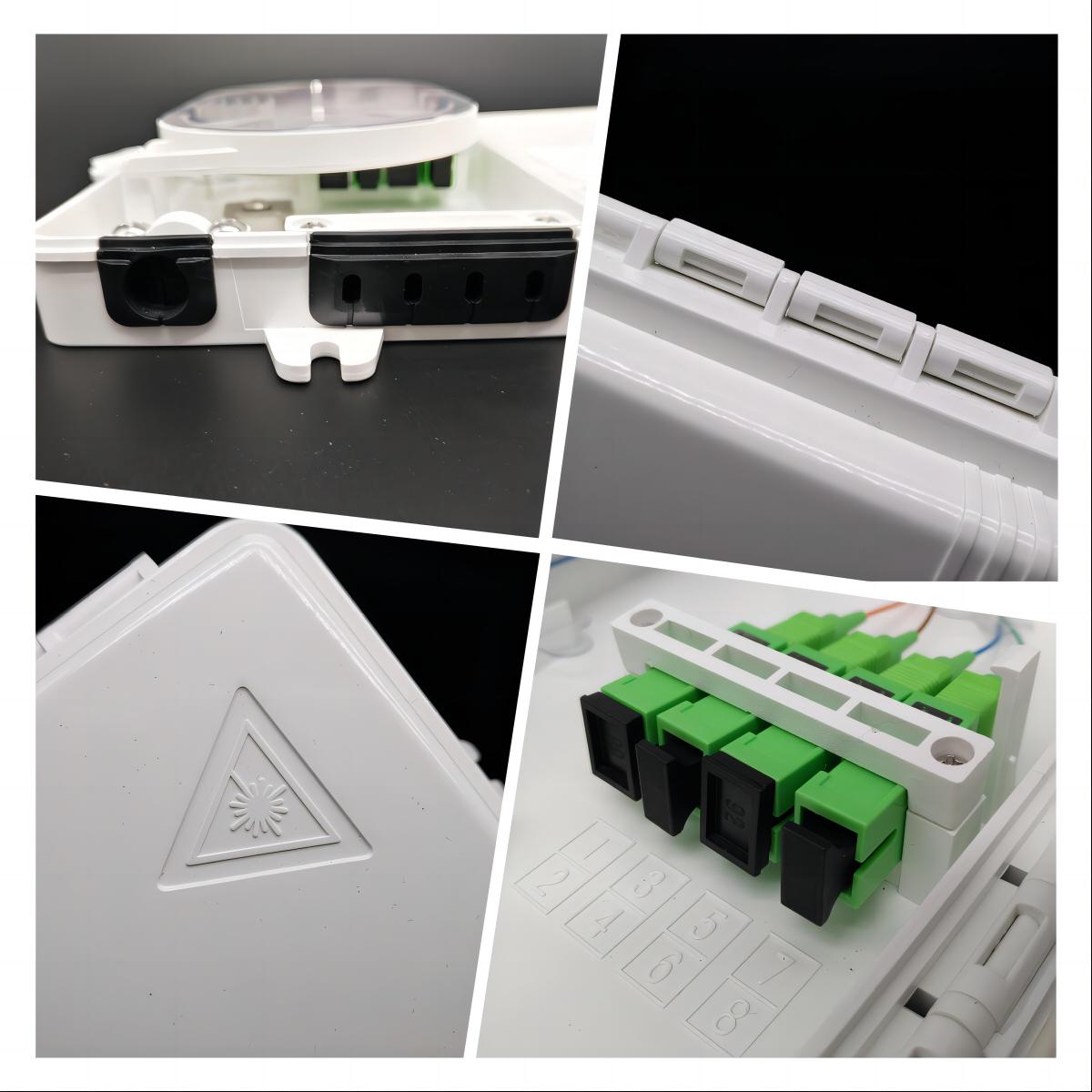 ABS PC Fiber Optic Splice Box Fiber Optic Termination Box для 2-8 волокон Нерезанный кабель