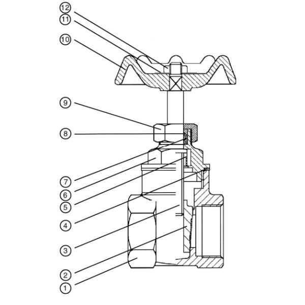 BS5154 Brass Gate Valves Wheel Handle 1/2 - 4 Inch Gunmetal Gate Valves