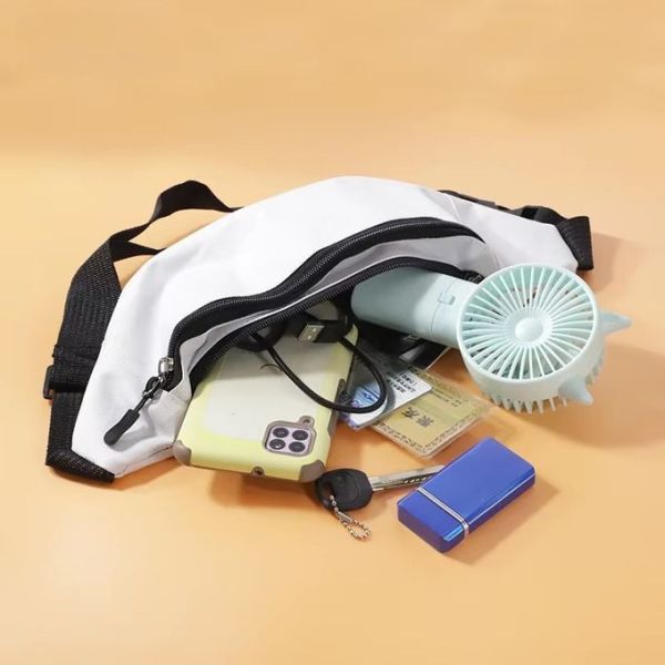 Canvas Polyester Blank Sublimation Waist Bag Chest Bag Crossbody Bag Pack