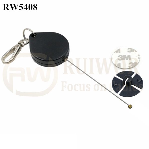 RW5408 Heart-Shaped Security Pull Box Plus Dia 38mm Circular Sticky Flexible ABS Plate
