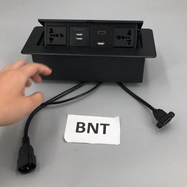 gas pop up panel desktop socket with 2 power and two data /desktop popup socket box