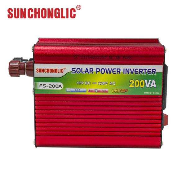 200VA 12V to 220V Modified Sine Wave Inverter with Easy Installation for Home and Car Appliances