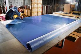 Hoja 4m m da alta temperatura azul del silicón de 2m m 3m m a prueba de calor