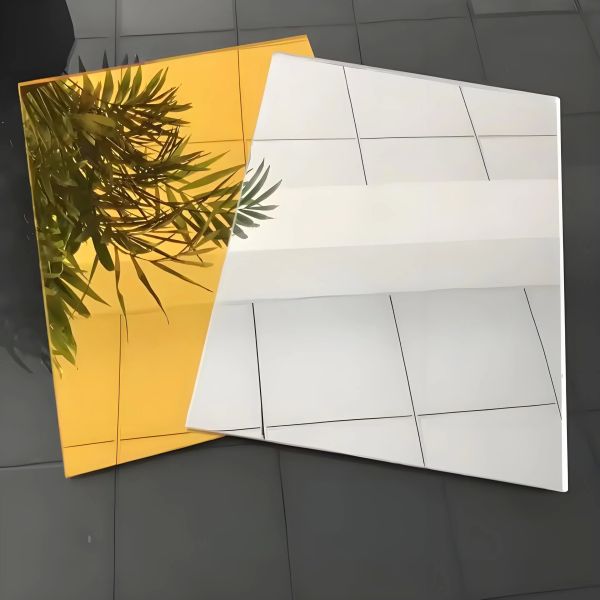 Single Sided Copper Mirror Glass Sheet For Showcase Shower Room Partition