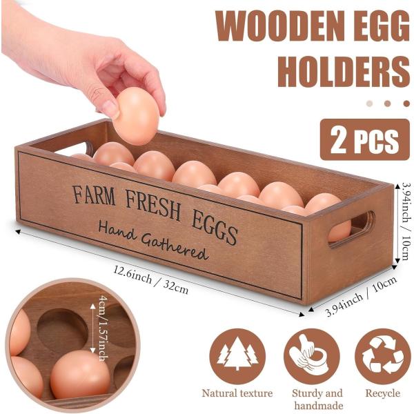 Rustic Wooden Egg Crate for 12 Fresh Eggs Stackable Customized Designs Storage Box