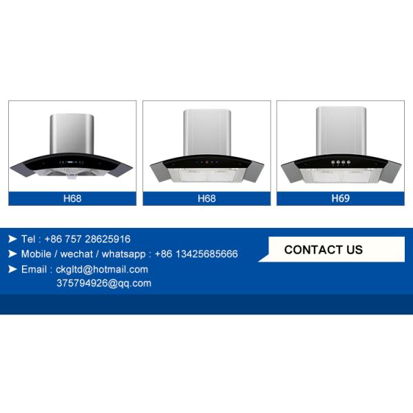 Smart Stainless Steel Glass Range Hood with App Control Low Noise Kitchen Chimney Hood