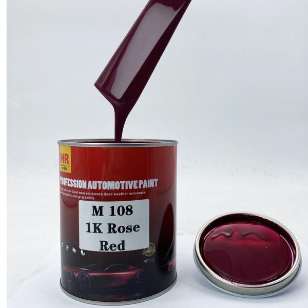 M108 Rojo Rosa 1K Refinar pintura de automóvil Protección de la carrocería del automóvil Revestimiento de la carrocería Buena adhesión