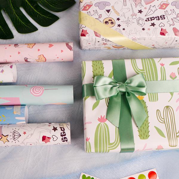 MSD Christmas Festival Cake Packaging Roll Kraft Wrapping Paper for Decoration Easy