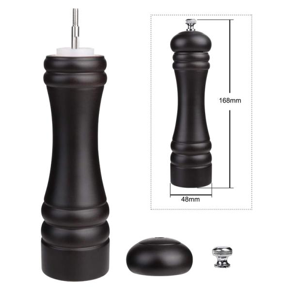 Manual Ceramic Core Pepper Spice Grinder Dutch Wood Kitchen Tools in Filled Pepper Grinder