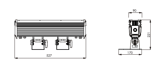 552MA управляют 8CH света шайбы внешней стены 60 ватт