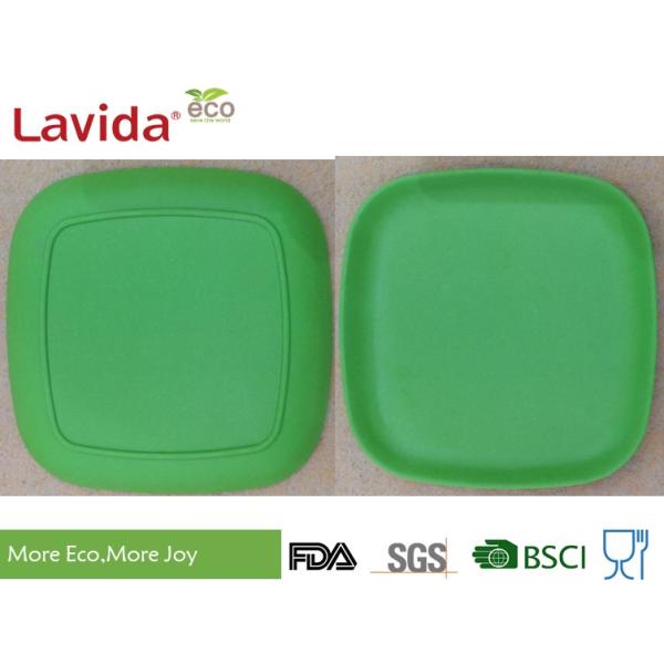 New Fashionable Design Popular School Bamboo Fibre Square Dinner Plate Plant Fibre Square Dinner Plate 11' 28cm