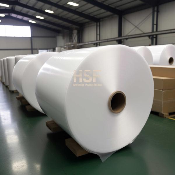 75 Micron Opaque White Silicone Release Film Puncture Resistance For Tapes Labels