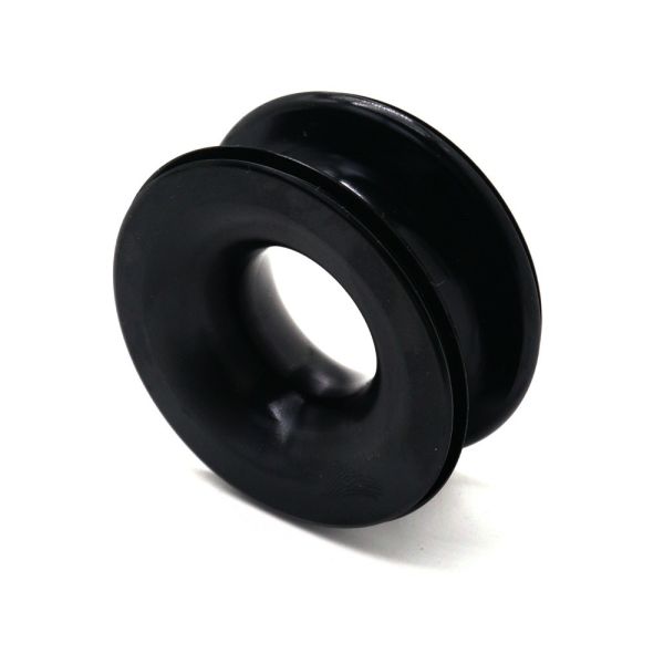 Custom CNC Machined Steel Pulley with Black Electrophoretic Coating – Precision