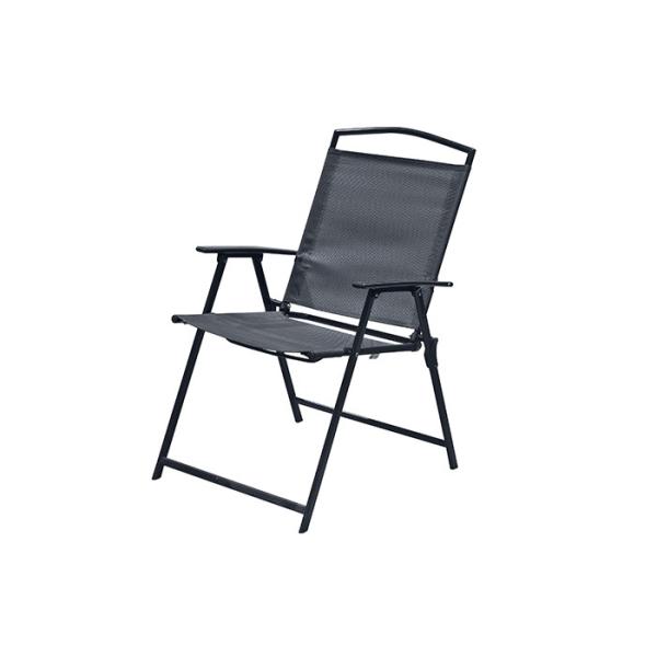 Steel Foldable Textilene Garden Chairs Powder Coating Color