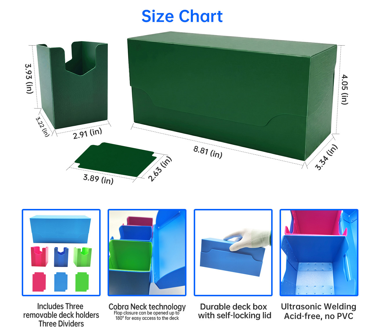 Personalized Yugioh Deck Box Holder Customization PP Large Mtg Card Storage