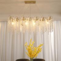 Candelarios comerciales de cristal de alta gama para restaurantes con cuentas de cristal de alta calidad