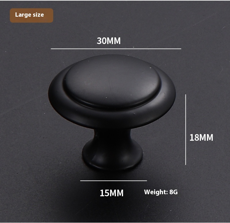 Single Hole Stainless Steel Mushroom Knob in Gold Silver Black-for Cabinets Door Shoe Drawer & Bedroom Bathroom Use