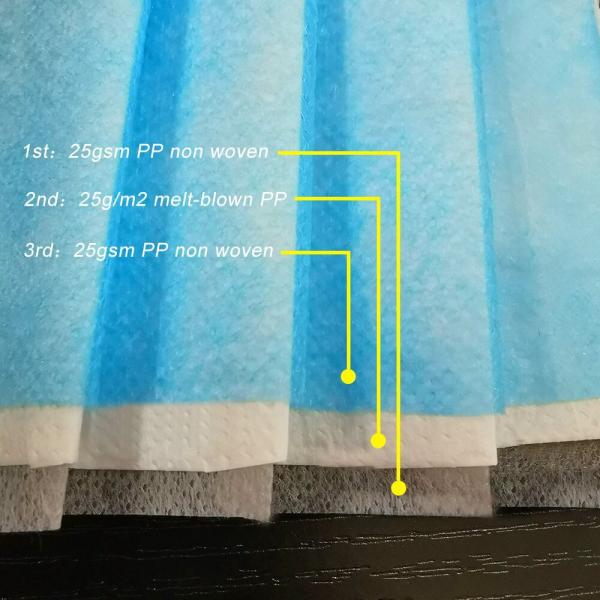 Nonwoven 3 ply 50PCS/Box Earloop Disposable Face Mask